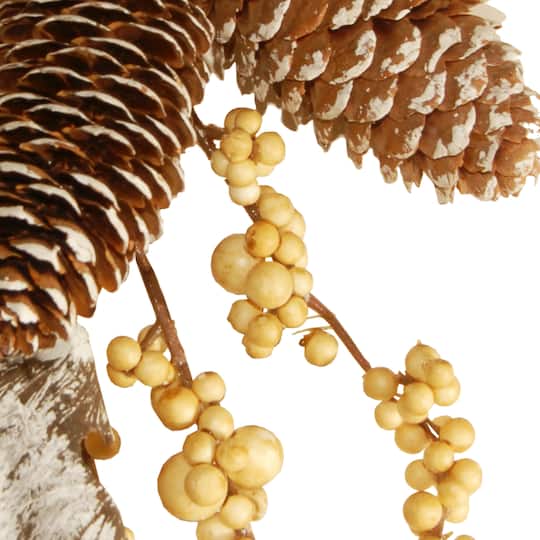 6ft. White Pumpkin and Pinecone Garland